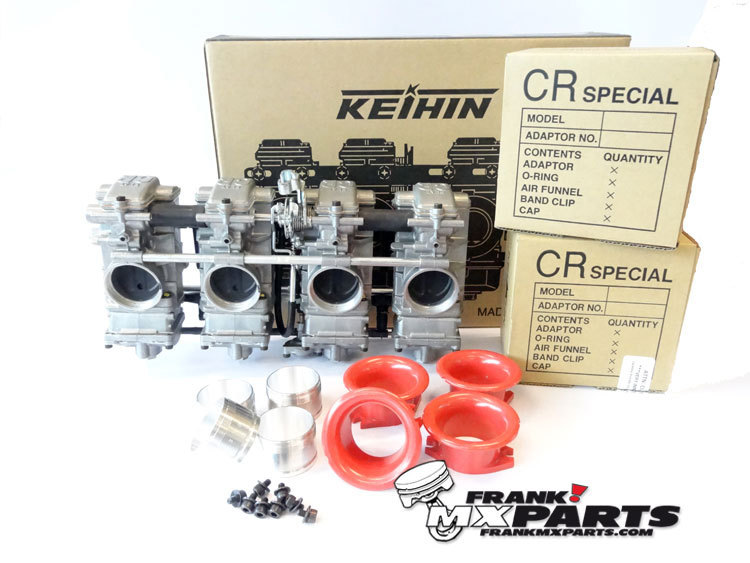 K&N Filter Kit SUZUKI GSXR 750 1100 Keihin FCR Flat Slide Carburetor Adapters