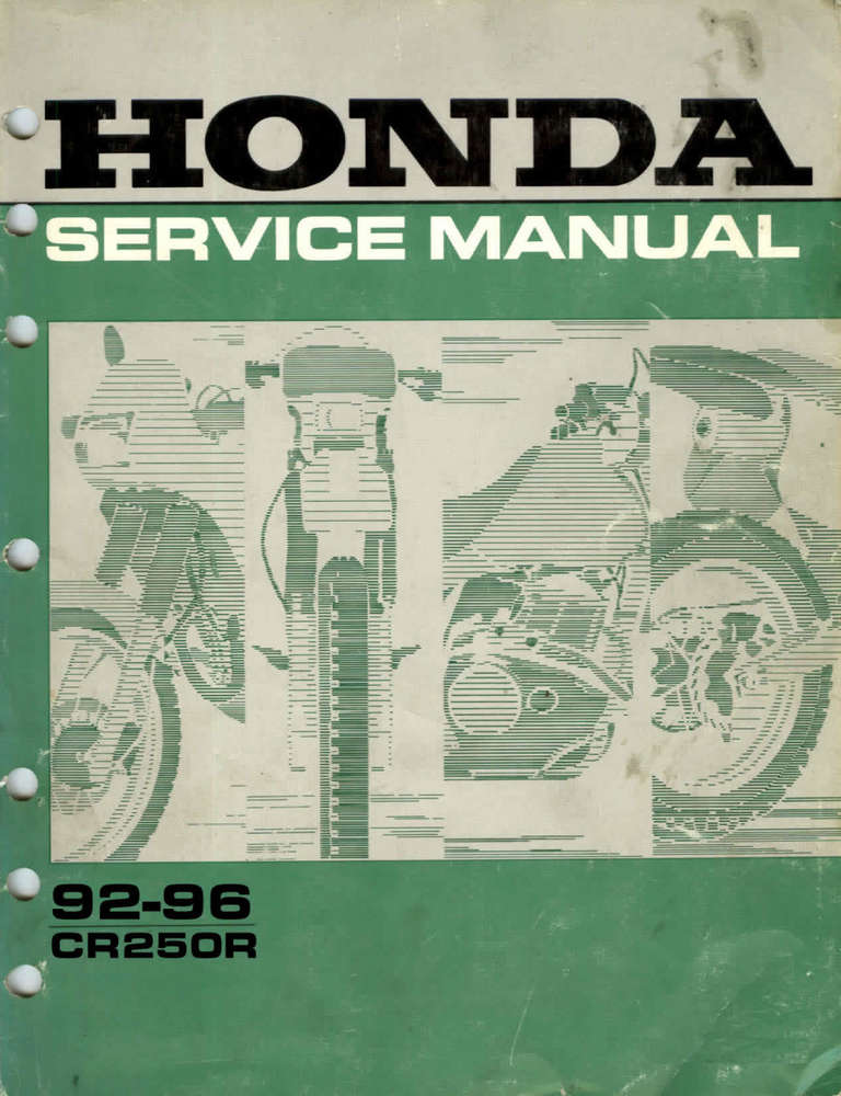 Service manual / 1992-1996 Honda CR250R - Frank! MXParts