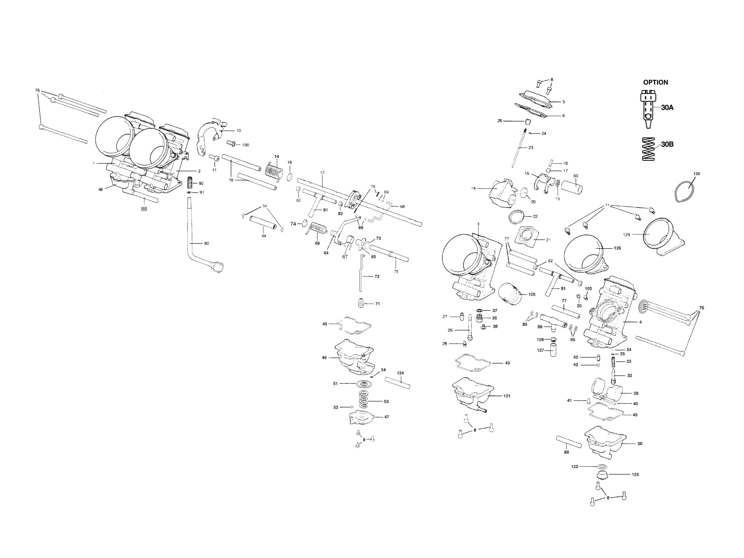 Diagram Part # 122 O-Ring Drain Bolt Keihin FCR Carburetor 